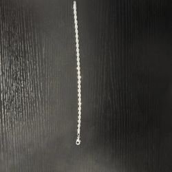 925 Sterling Silver Rope Bracelet 4mm
