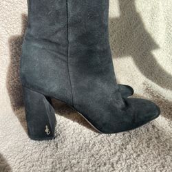 Sam Edelman Suede Black Booties Size 7