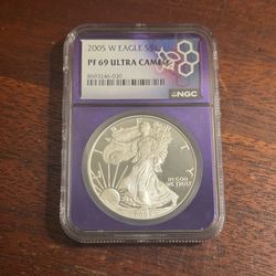 2005 W EAGLE American Silver Eagle ASE  Silver One Dollar S$1