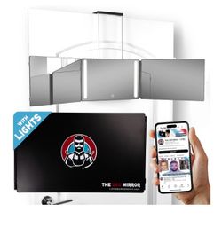 360 Self Cut Mirror Rechargeable 3 Way Mirror with LED LIGHTS