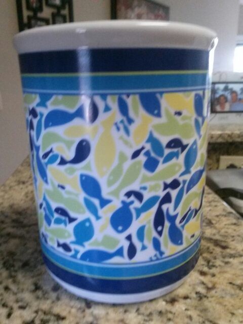 Fish design ceramic multipurpose pot