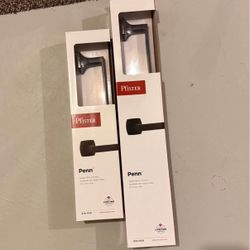 Pfister Matte Black Towel Bars 18in and 24in