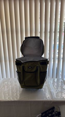 Soft, ice cooler with wheels