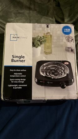 Mainstays Single Burner Electric Hot Plate brand new slightly damaged box