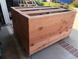 Custom Order Most Beautiful Cedar Redwood Planter Box Garden Bed nosey neighbors Privacy Woodwall Trellis