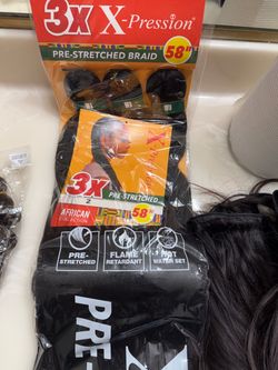 X-Pression 3X Pre-Stretched Braid Hair 58"