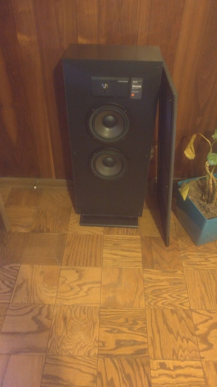 Vintage JBL 830 speakers.