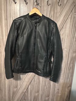Street & Steel Athena Women's Leather Motorcycle Riding Jacket - Black Small