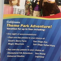 2 Theme Park Tickets 