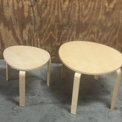 IKEA SVALTA Nesting tables, set of 2, birch veneer. Used in great condition. Location below. 31705 Wesley Chapel blvd Fl 33543 Storage Mart  