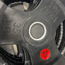 8 - 35 lbs plates