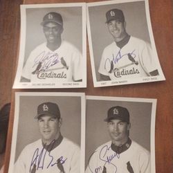 Cardinal Fan! 4 Autographed Portraits & Memorabilia