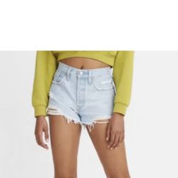 Levi 501 Original Fit High Rise Jean Shorts Size  26 