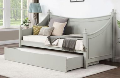 Brand New Grey Twin Size Daybed w Trundle Bed