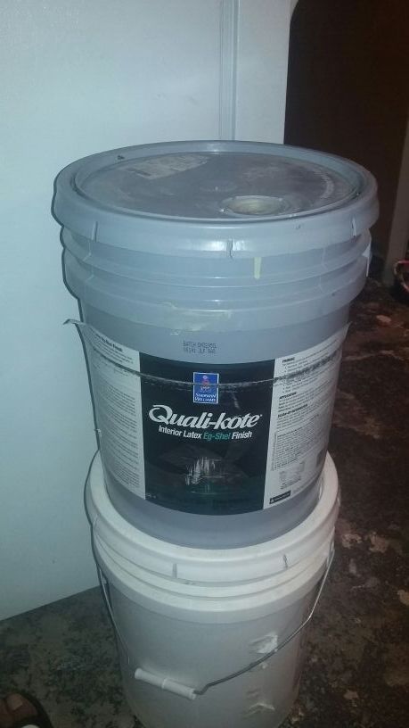 5 gallons of extra white paint sher - color formula quali-kote formula