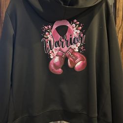 Zip up jacket breast cancer warrior