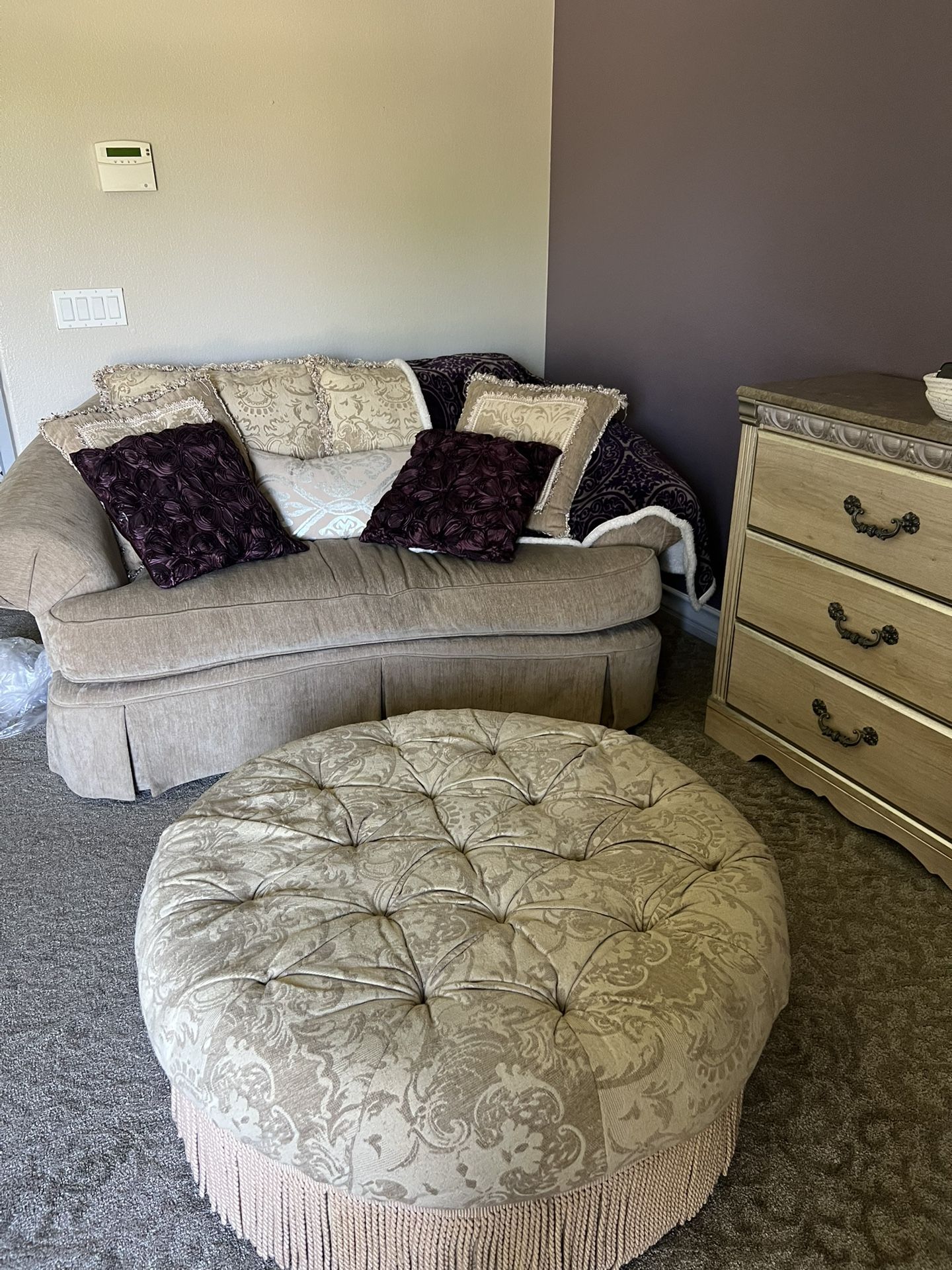Sofa and Ottoman Set