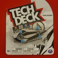 Tech deck volcom ultra rare finger skateboard blue wheels