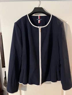 Tommy Hilfiger Women's Zip-Front Peplum Jacket - Size 16