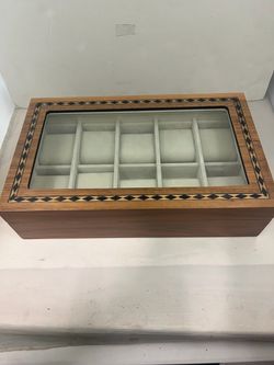 Wood Watch Display Box 10-Slot