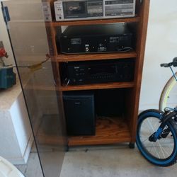 Vintage Stereo System With Cabinet 
