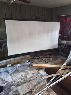 Movie screen with stand