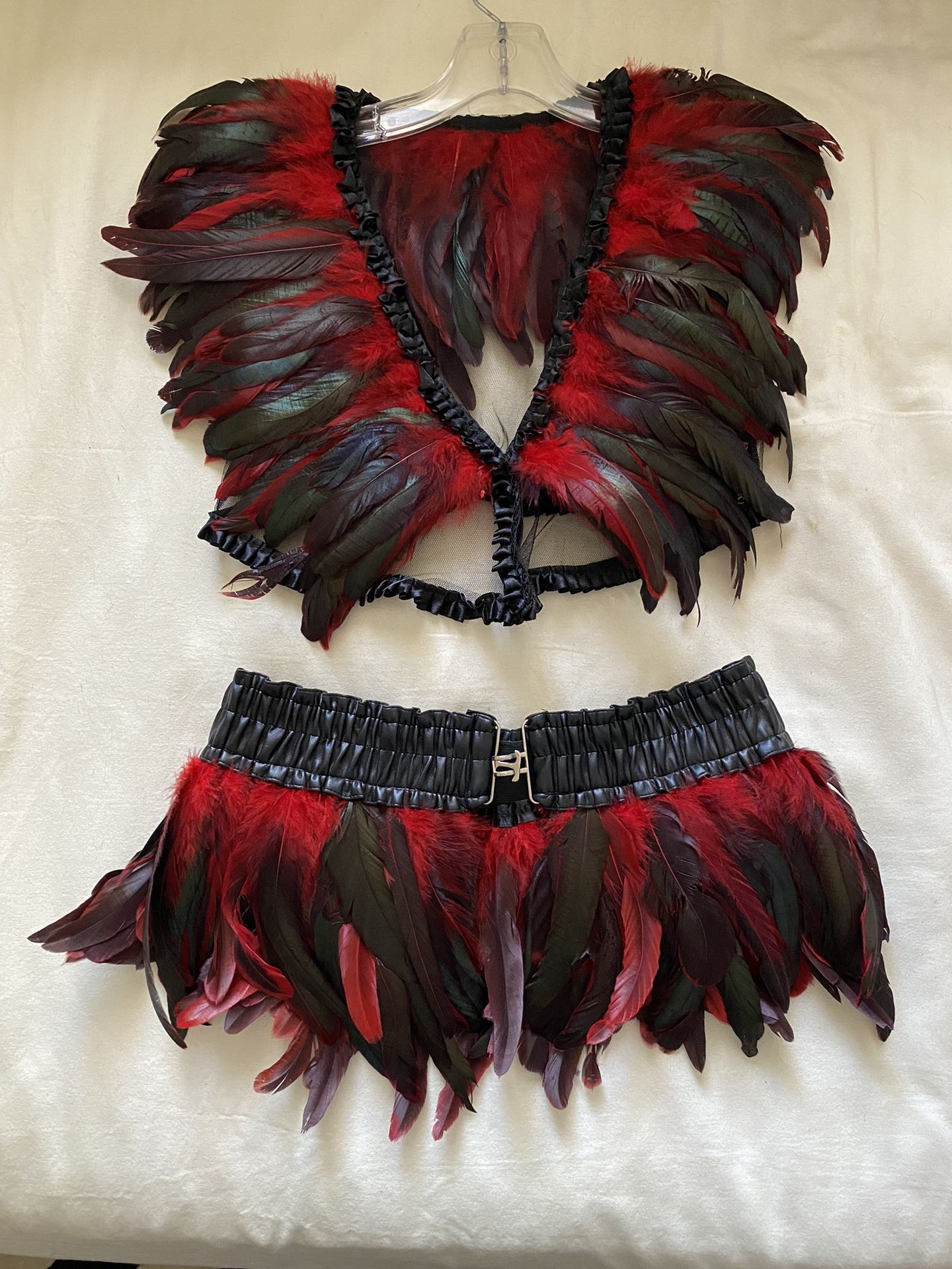 Be Wicked Feather Skirt & Top Set