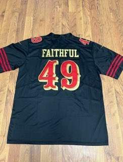 Brand new never worn 49ers Black Rivalries #49 Faithful Stitched Jersey