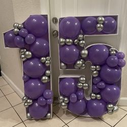 42” Letter And Number Mosaic Balloons Decoration 