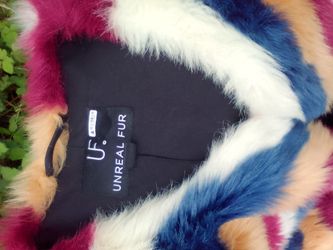 Unreal zig zag fur coat