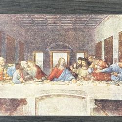 Original Vintage Fine Art Print Leonardo di ser Piero da Vinci, THE LAST SUPPER 1930’s Printed Antique Artist Collectible Renaissance