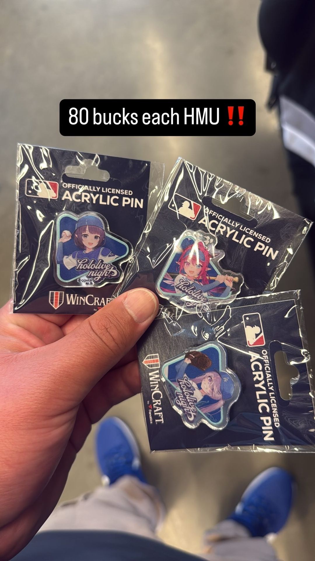 Dodger Hololive Pins