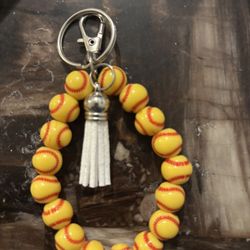 Softball Keychain