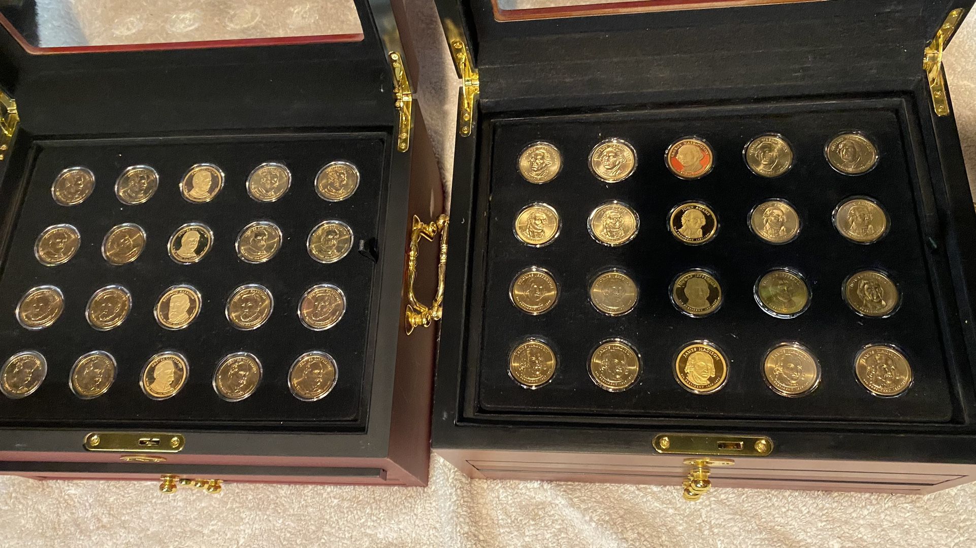 COMPLETE Presidential Dollar full SET US Mint P,D,S 195 Coins Total w/cases 