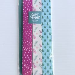 Sweet & Shimmer Nail File Trio Set Manicure Pedicure Brand New