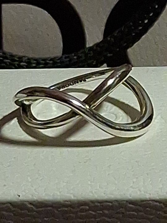 Pandora Authentic Brand New Sterling Silver Organically Shaped Sterling Ring Size 7