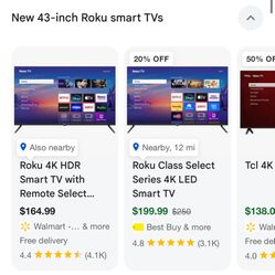 Roku 43inch Smart Tv 