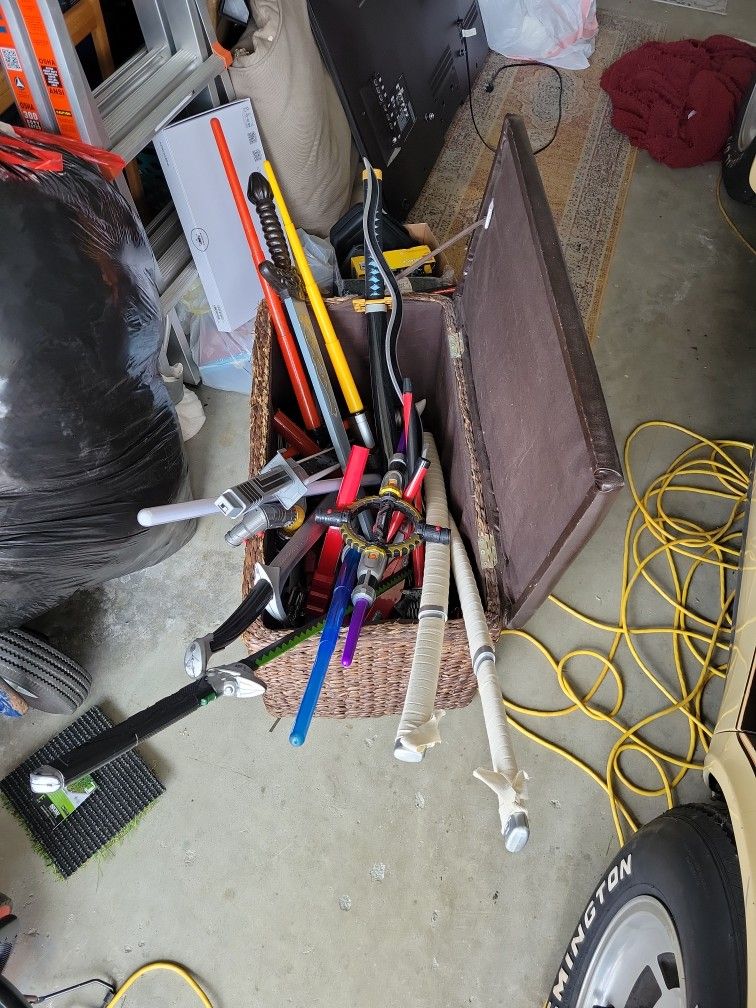 Toy Swords! Toy box Full!