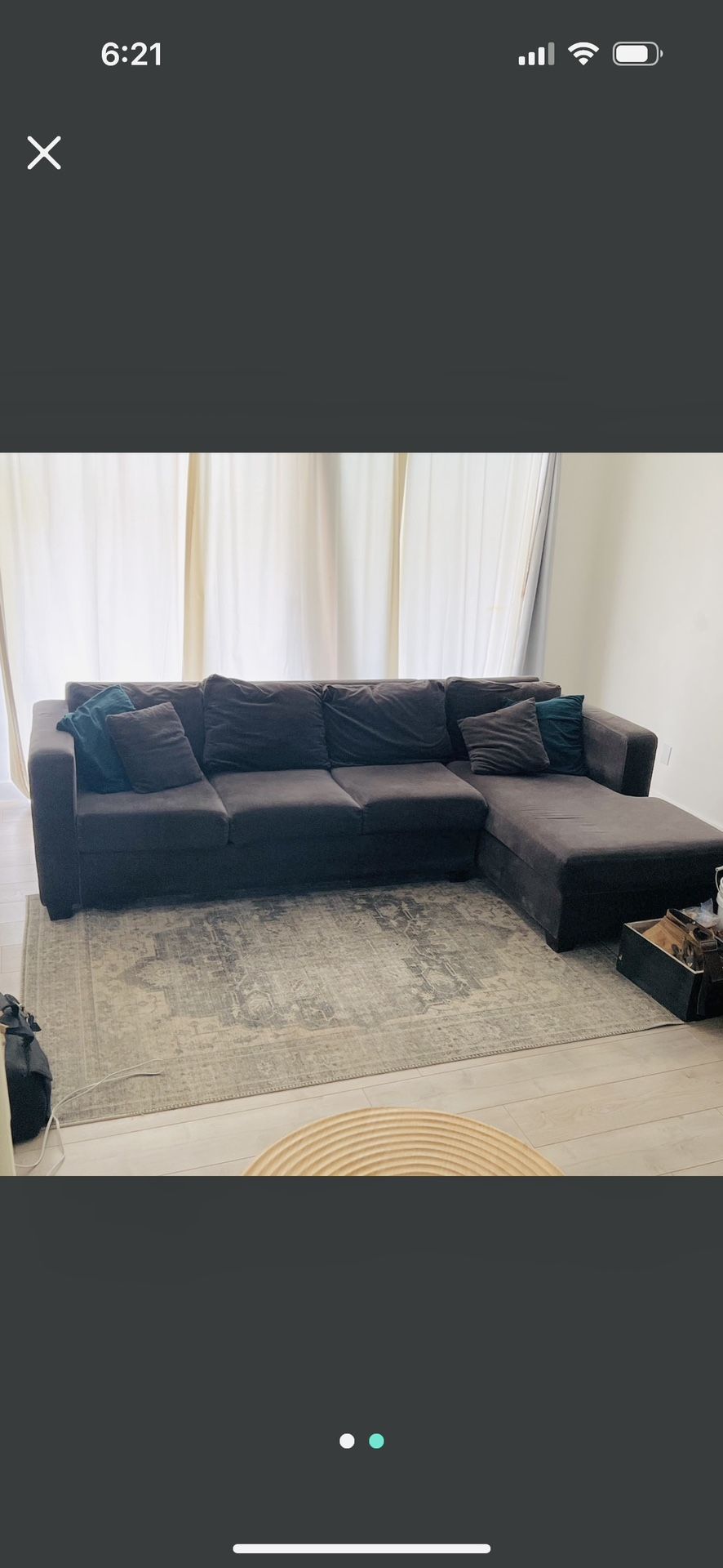 Sofa, Very Comfortable Grey Sofa