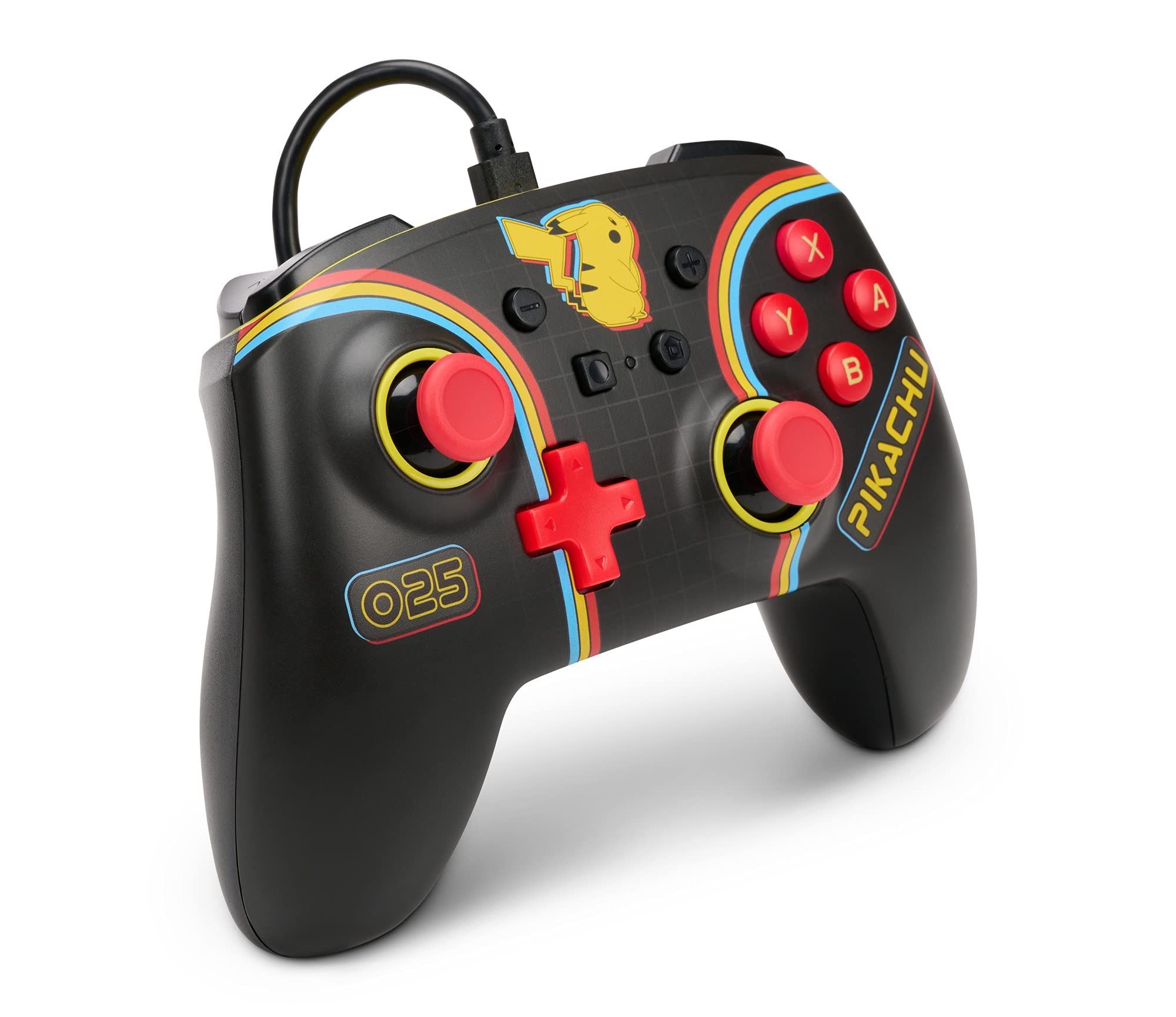 Brand-New PowerA Enhanced Wired Nintendo Switch Controller - Pikachu Arcade Edition