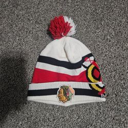 Chicago Blackhawks Winter Classic Reebok Pom Knit Beanie Hat NHL