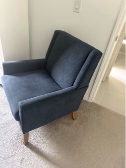 Blue accent chair
