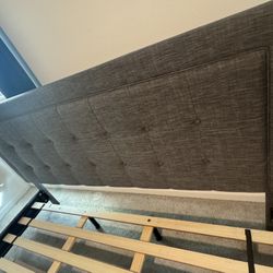 King Size Headboard Rails Footboard and Box Springs 