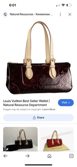 Louis Vuitton ROSEWOOD PATENT LEATHER HANDBAG 
