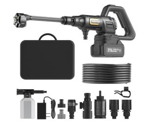 Cordless Pressure Washer Battery Powered; 1200PSI Cordless Power Washer with Brushless Motor, 4.0Ah Battery,6-in-1 Nozzle, 3 Power Level; Handheld Por