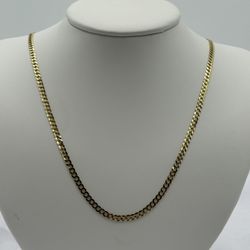 24” 14kt Yellow Gold Curb Link Chain