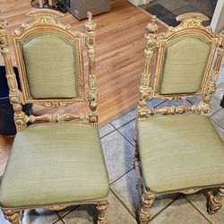 2 Decorative Wood Chairs
