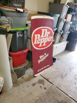 Early 80's Cardboard DR PEPPER can.