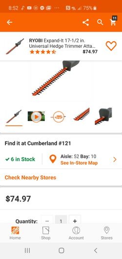 ryobi 40v hedge trimmer. battery and charger included