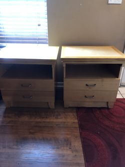 2 wood night stands